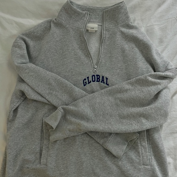 h&m grey zip up hoodie - Picture 1 of 2